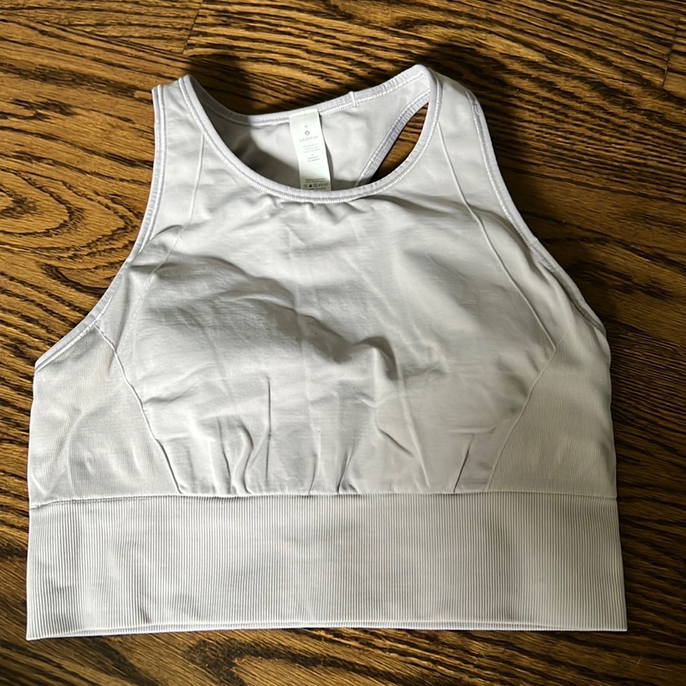 Lululemon high neck Gray Sports Bra. Size 10